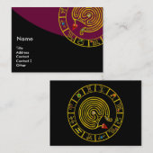 ASTRALLABYRINTH, ASTROLOGIE ZODIAC CHART Lila Visitenkarte (Vorne/Hinten)