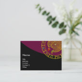 ASTRALLABYRINTH, ASTROLOGIE ZODIAC CHART Lila Visitenkarte (Stehend Vorderseite)