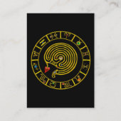 ASTRALLABYRINTH, ASTROLOGIE ZODIAC CHART Lila Visitenkarte (Rückseite)