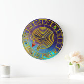 ASTRALlabyrinth-GOLDtierkreis-DIAGRAMM Astrologie Große Wanduhr (Zuhause)