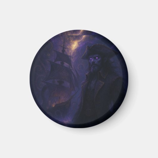 Astralpirat im Amethystlicht Magnet (Vorne)