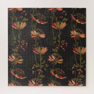 Astrantia-Blumen: florales vintage Webmuster. Puzzle