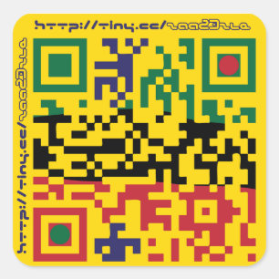 astrastudios QRcode Quadratischer Aufkleber