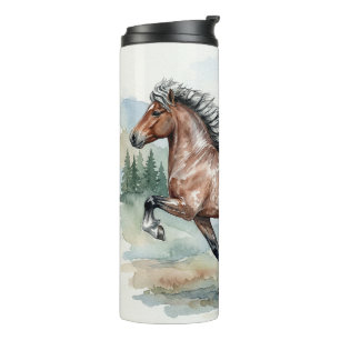 Astrid Aquarell Isländisches Pferd Thermosbecher
