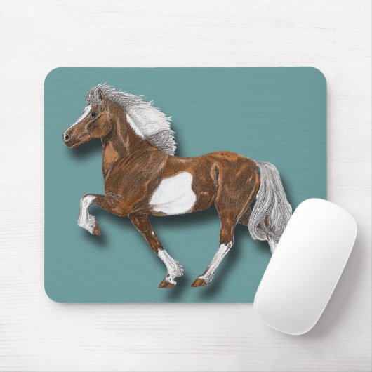 Astrid Icelandic Horse gaiting Mousepad (Mit Mouse)