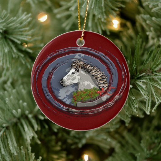 Astrid Icelandic Mare für Ferien Keramik Ornament (Baum)