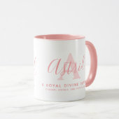 Astrid Name Bedeutung und Monogramm weicher rosa T Tasse (VorderseiteRechts)