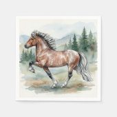 Astrid Tolting Icelandic Horse watercolor Serviette (Vorderseite)