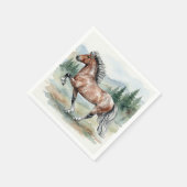 Astrid Tolting Icelandic Horse watercolor Serviette (Ecke)