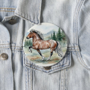 Astrid Tolting Isländisches Pferd Aquarell Button