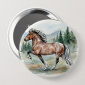 Astrid Tolting Isländisches Pferd Aquarell Button (Vorne & Hinten)