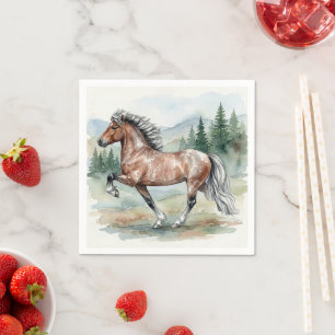 Astrid Tolting Isländisches Pferd Aquarell Serviette