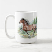 Astrid Watercolor Icelandic Horse Kaffeetasse (Links)