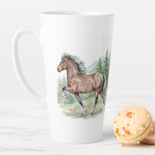 Astrid Watercolor Icelandic Horse Milchtasse (Beispiel)