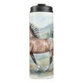 Astrid Watercolor Icelandic Horse Thermosbecher (Vorderseite)