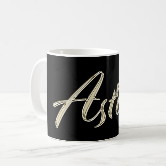 Astrid white gold Handwriting Tasse Kaffeetasse (Vorderseite Links)