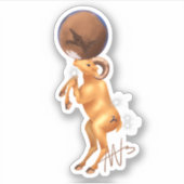 Astro Aries Mars Zodiac Aufkleber (Vorderseite)