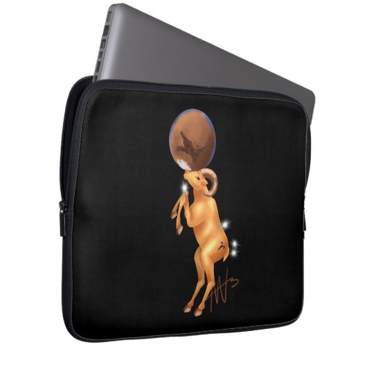 Astro Aries Mars Zodiac Laptopschutzhülle (Vorne Rechts)
