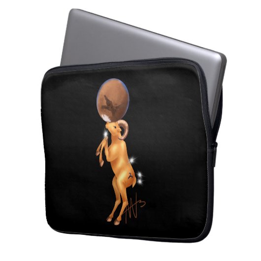 Astro Aries Mars Zodiac Laptopschutzhülle (Vorderseite Links)