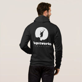 Astro Black und White Zip Hoodie