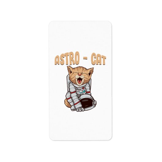 Astro Cat Adressaufkleber (Vorne)