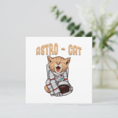 Astro Cat Einladung (Stehend Vorderseite)