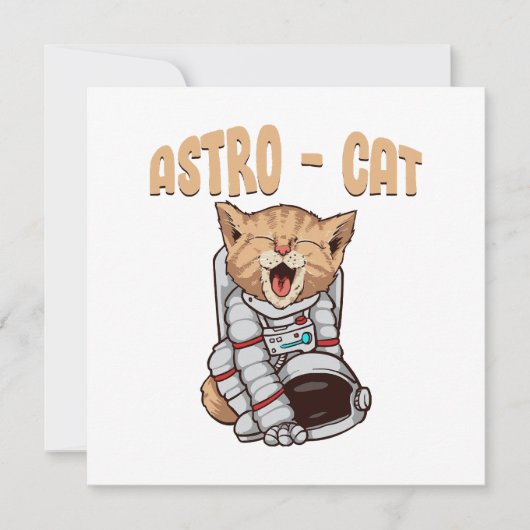 Astro Cat Einladung (Vorderseite)