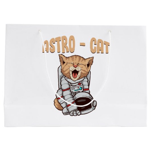 Astro Cat Große Geschenktüte (Rückseite)