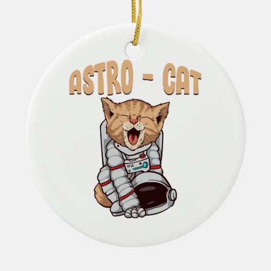 Astro Cat Keramik Ornament (Vorne)