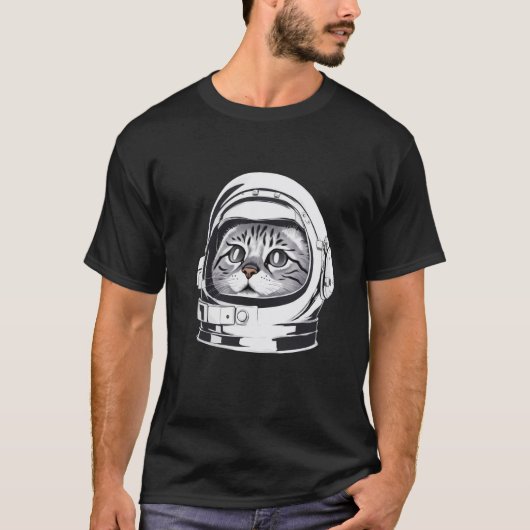 Astro Cat Unisex T - Shirt | Space Age Cat T-Shirt (Vorderseite)