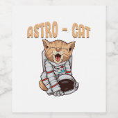 Astro Cat Weinetikett (Einzelnes Label)