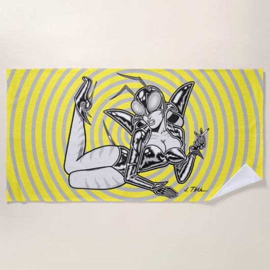 Astro Creeps™: Insectra™ Strandtuch (Vorderseite)