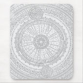 Astro-Diagramm in ausgeblendetem lateinischem Text Mousepad (Vorne)