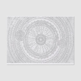 Astro-Diagramm in ausgeblendetem lateinischem Text Seidenpapier