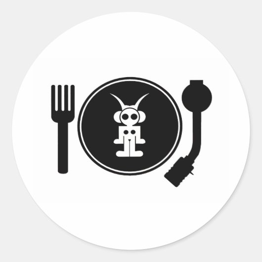 Astro DJ Runder Aufkleber (Vorderseite)