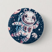 Astro Hippo Button (Vorderseite)