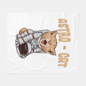 Astro-Katze Fleecedecke (Vorderseite (Horizontal))