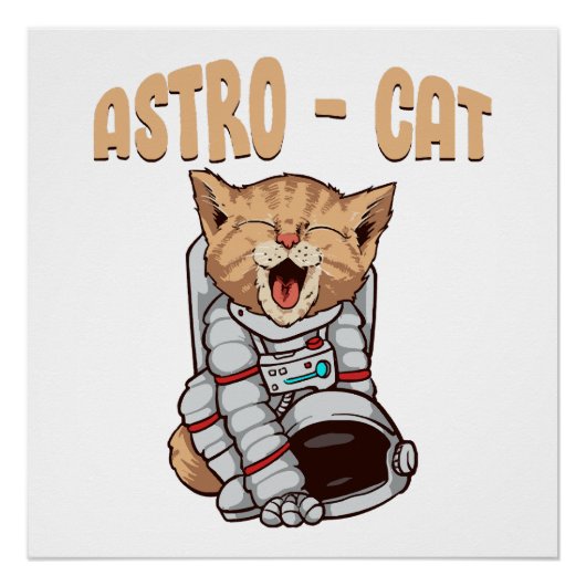 Astro-Katze Poster (Vorderseite)