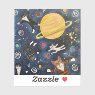 Astro-Katzen Aufkleber
