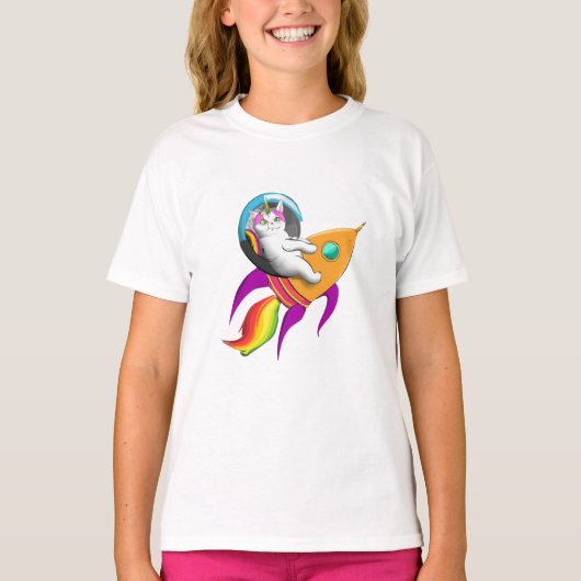 Astro Kitty Shirt - Space Cat Unicorn Tee (Vorderseite)