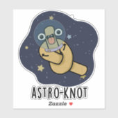 Astro-knot Funny Astronaut Pun Aufkleber (Blatt)