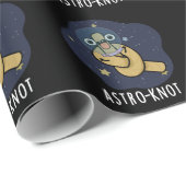 Astro-knot Funny Astronaut Pun Dark BG Geschenkpapier (Rolleneckpunkt)
