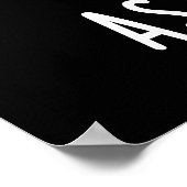 Astro-knot Funny Astronaut Pun Dark BG Poster (Ecke)