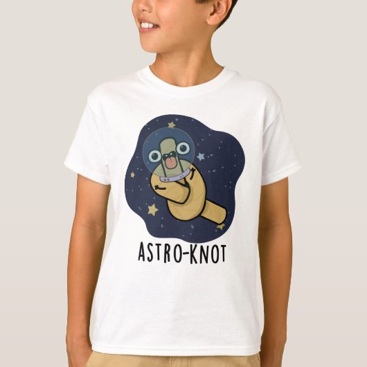 Astro-knot Funny Astronaut Pun  T-Shirt (Vorderseite)