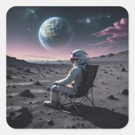 Astro Leisure Quadratischer Aufkleber