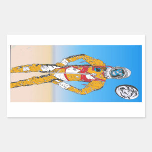 Astro Lucha Rechteckiger Aufkleber