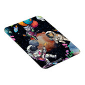 Astro-meow im Universe Flexible Foto Magnet (Rechte Seite)
