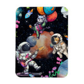 Astro-meow im Universe Flexible Foto Magnet (Vertikal)