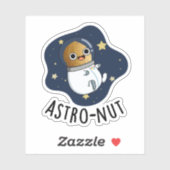 Astro-Nuss Astronautenpun Aufkleber (Blatt)