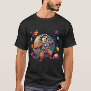 Astro-Otter: Adorable Otter Astronaut erforscht di T-Shirt